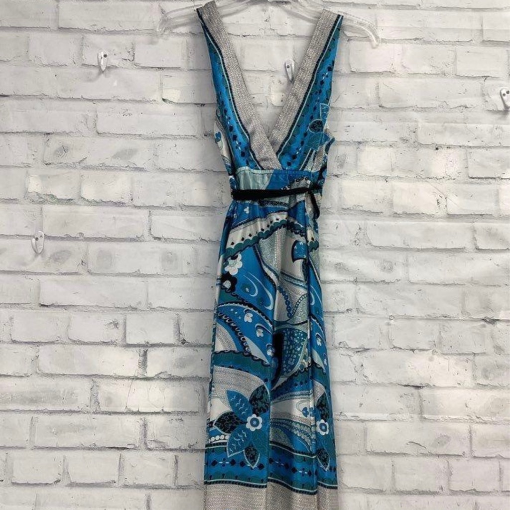 Single Dress Paisley 100% Silk Dress Size Large
